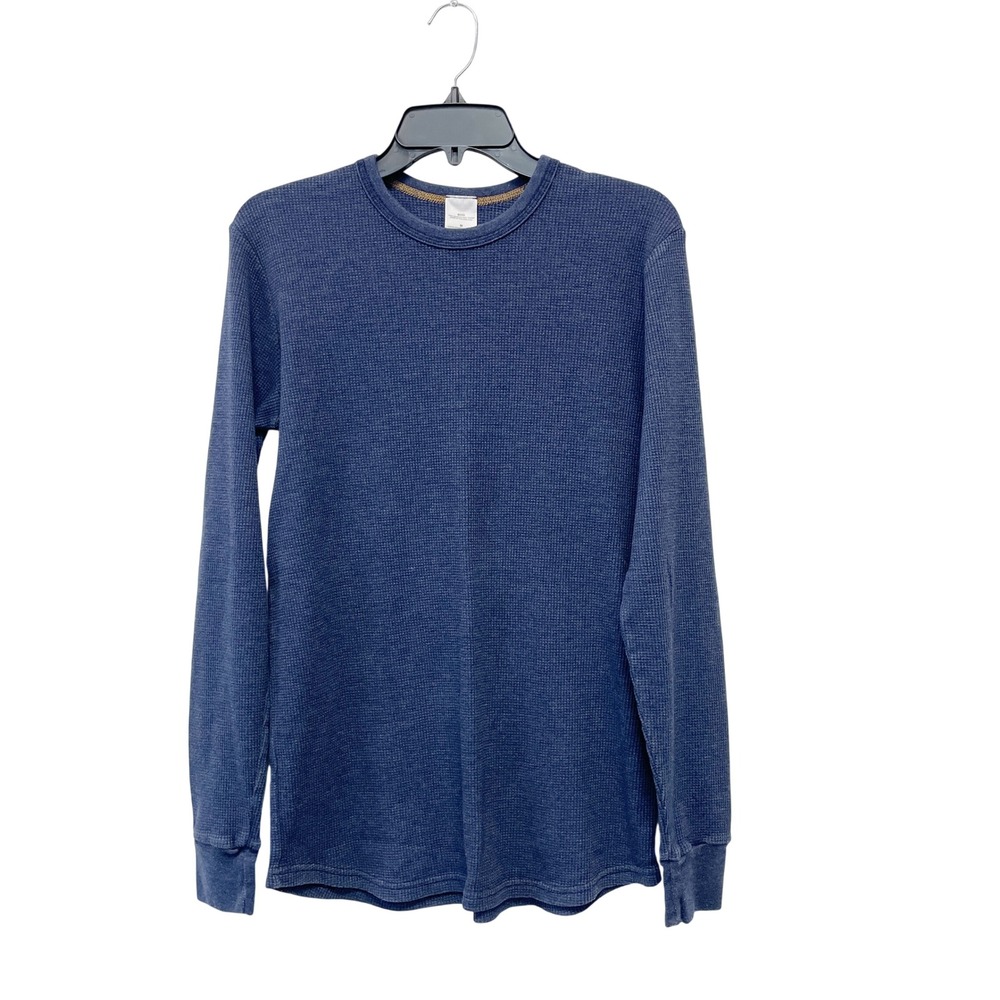 BDG Urban Outfitters Women's Blue Waffle Knit Long Sleeve Thermal‎ Shirt Size M